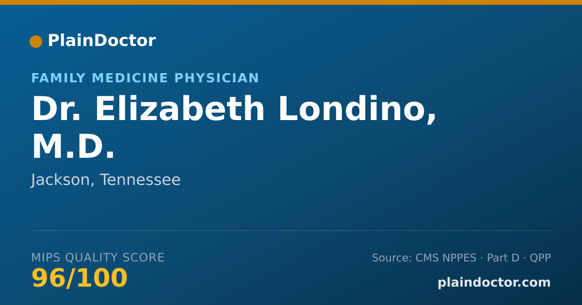 Shareable card for Elizabeth Londino, M.D. - Family Medicine Physician, Jackson, TN