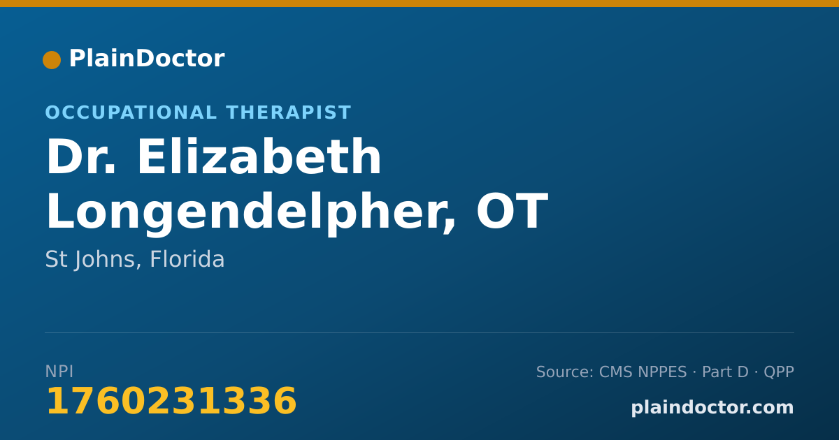 Shareable card for Elizabeth Longendelpher, OT - Occupational Therapist, St Johns, FL