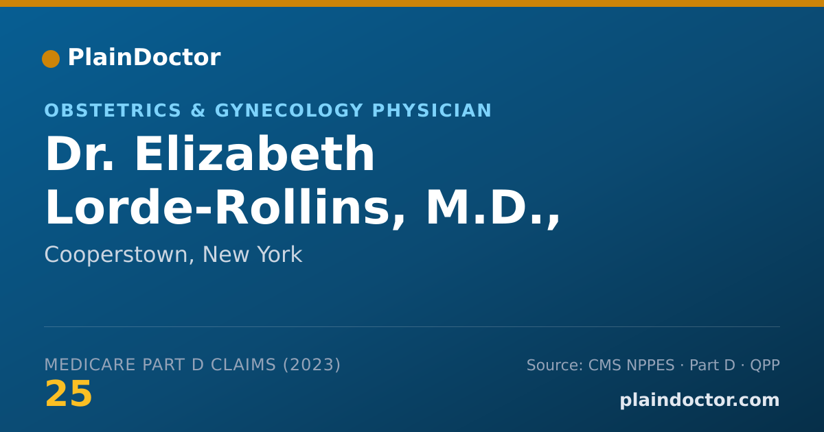 Shareable card for Elizabeth Lorde-Rollins, M.D., M.SC. - Obstetrics & Gynecology Physician, Cooperstown, NY