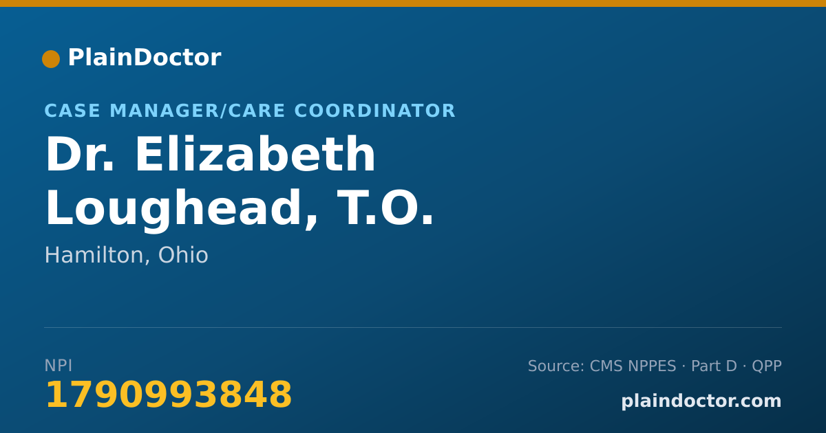Shareable card for Elizabeth Loughead, T.O. - Case Manager/Care Coordinator, Hamilton, OH