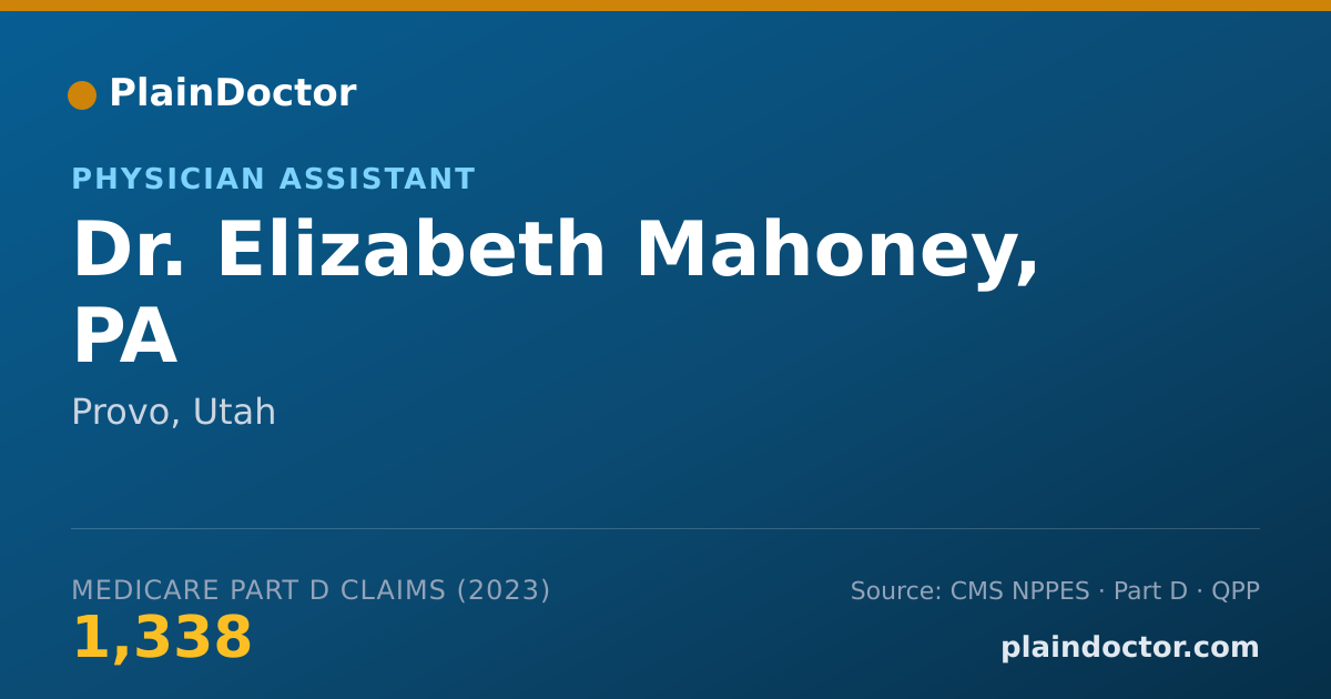 Shareable card for Elizabeth Mahoney, PA - Physician Assistant, Provo, UT