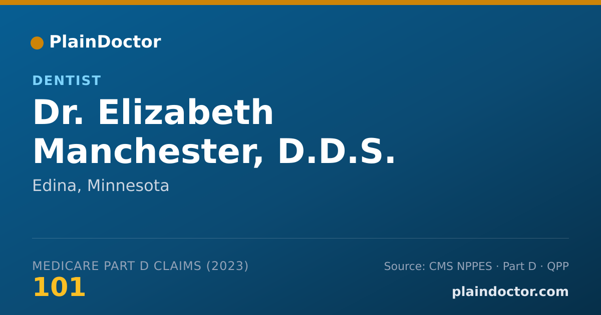 Shareable card for Elizabeth Manchester, D.D.S. - Dentist, Edina, MN