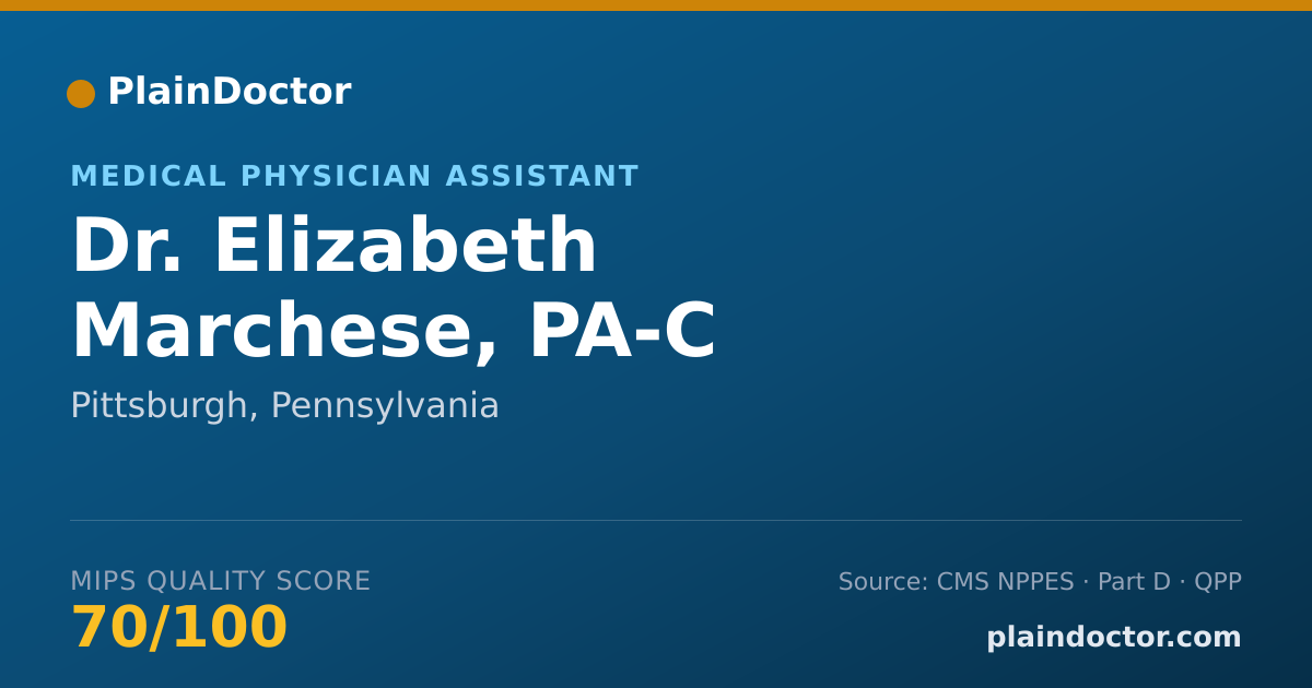 Shareable card for Elizabeth Marchese, PA-C - Medical Physician Assistant, Pittsburgh, PA