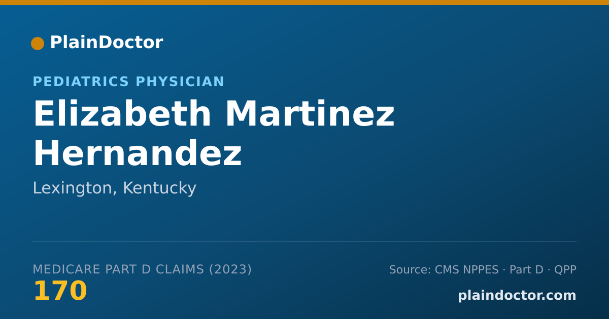 Shareable card for Elizabeth Martinez Hernandez - Pediatrics Physician, Lexington, KY