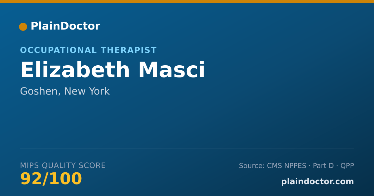 Shareable card for Elizabeth Masci - Occupational Therapist, Goshen, NY