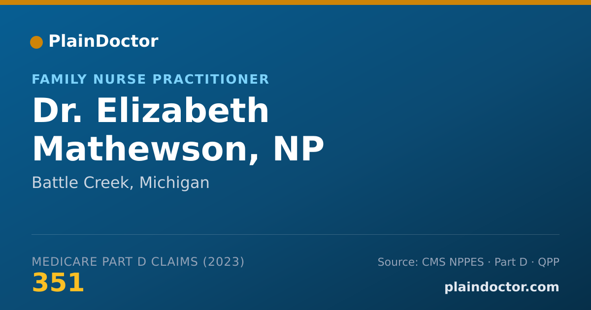 Shareable card for Elizabeth Mathewson, NP - Family Nurse Practitioner, Battle Creek, MI