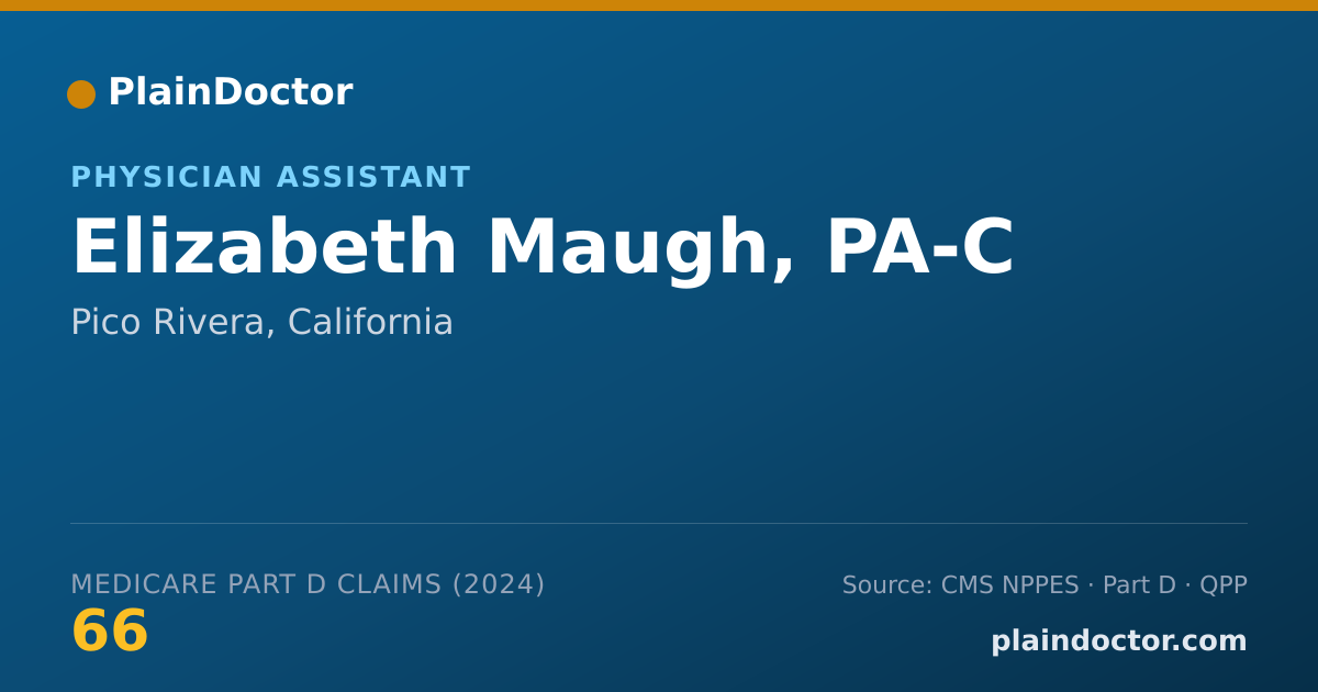 Shareable card for Elizabeth Maugh, PA-C - Physician Assistant, Pico Rivera, CA