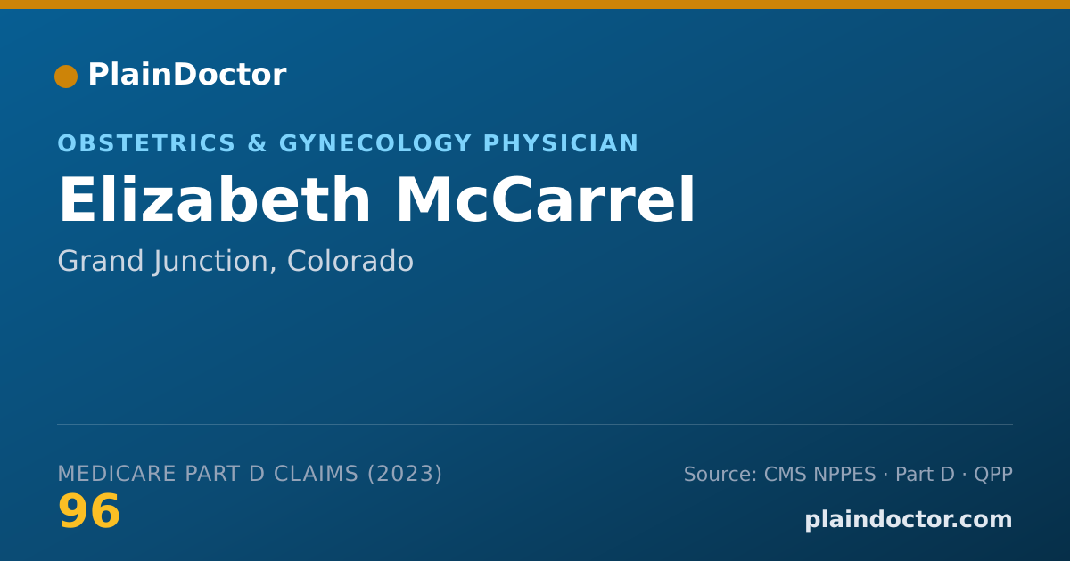 Shareable card for Elizabeth McCarrel - Obstetrics & Gynecology Physician, Grand Junction, CO