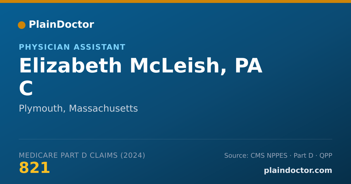 Shareable card for Elizabeth McLeish, PA C - Physician Assistant, Plymouth, MA