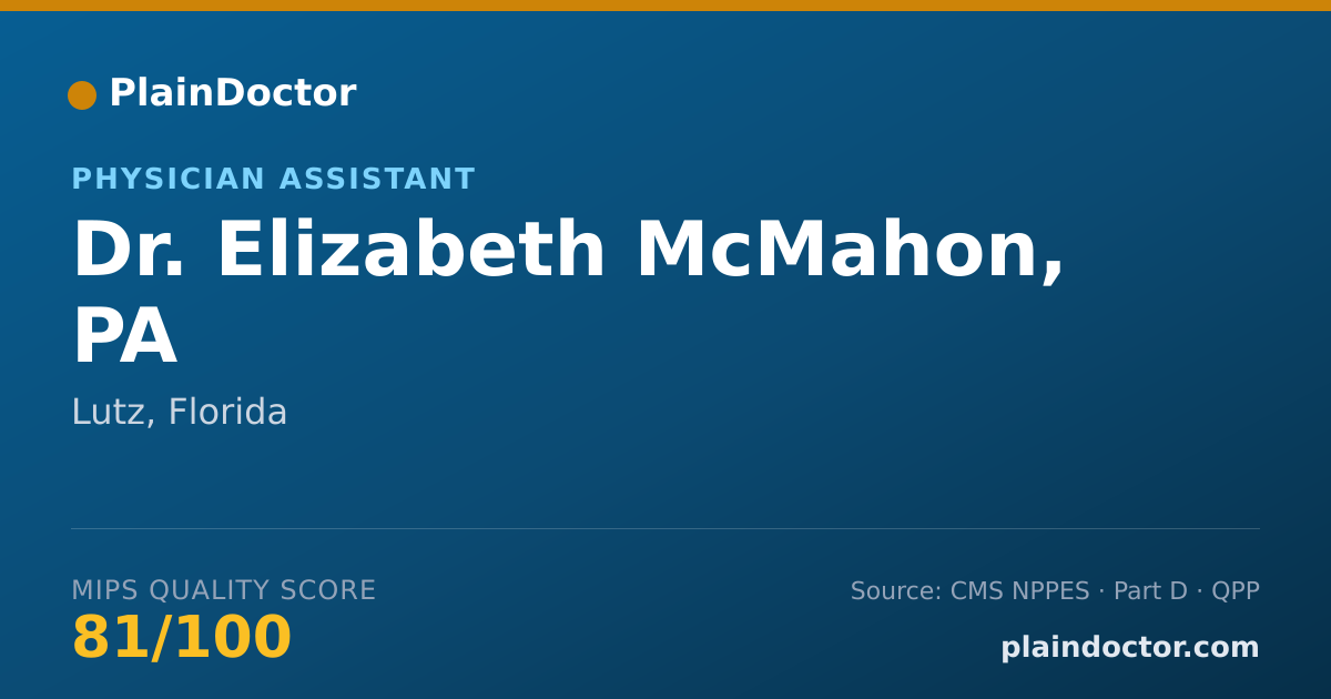 Shareable card for Elizabeth McMahon, PA - Physician Assistant, Lutz, FL