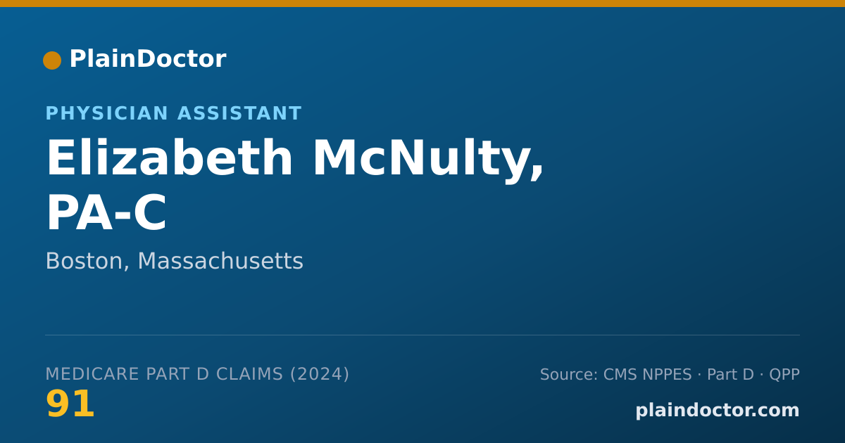 Shareable card for Elizabeth McNulty, PA-C - Physician Assistant, Boston, MA