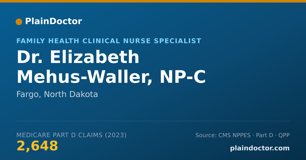 Shareable card for Elizabeth Mehus-Waller, NP-C - Family Health Clinical Nurse Specialist, Fargo, ND