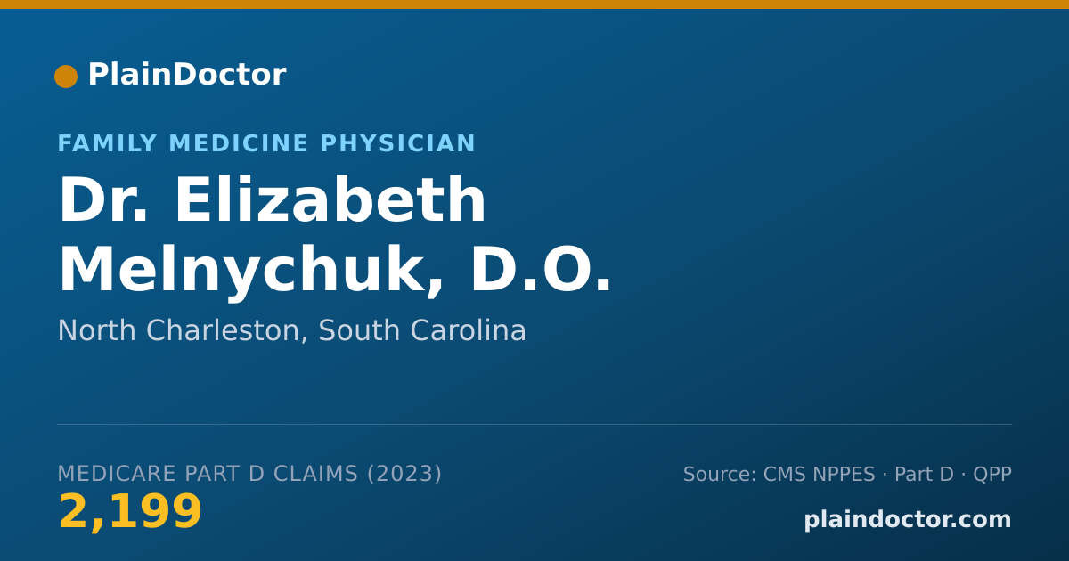 Shareable card for Elizabeth Melnychuk, D.O. - Family Medicine Physician, North Charleston, SC