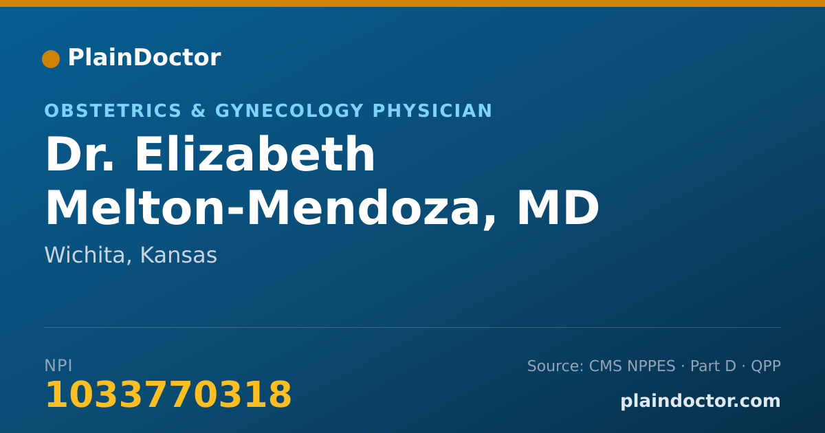 Shareable card for Elizabeth Melton-Mendoza, MD - Obstetrics & Gynecology Physician, Wichita, KS