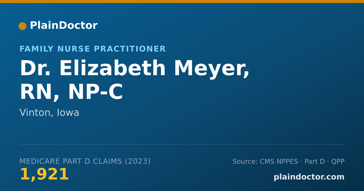 Shareable card for Elizabeth Meyer, RN, NP-C - Family Nurse Practitioner, Vinton, IA