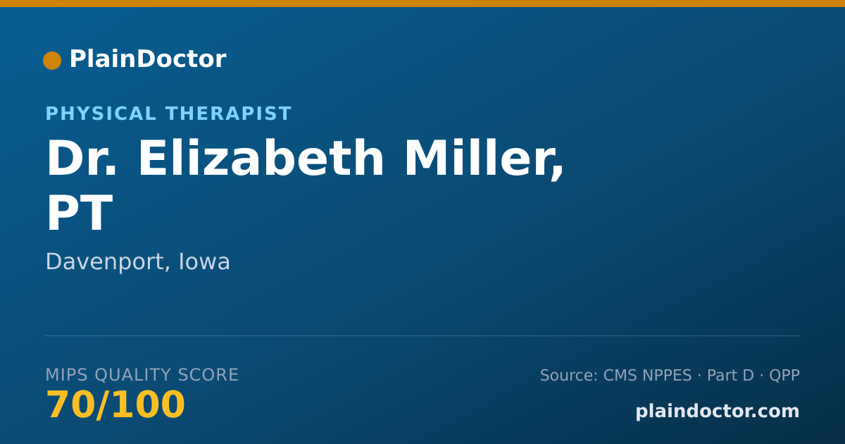 Shareable card for Elizabeth Miller, PT - Physical Therapist, Davenport, IA