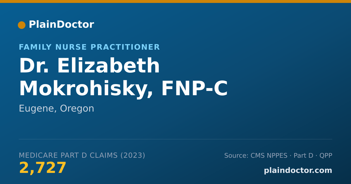 Shareable card for Elizabeth Mokrohisky, FNP-C - Family Nurse Practitioner, Eugene, OR