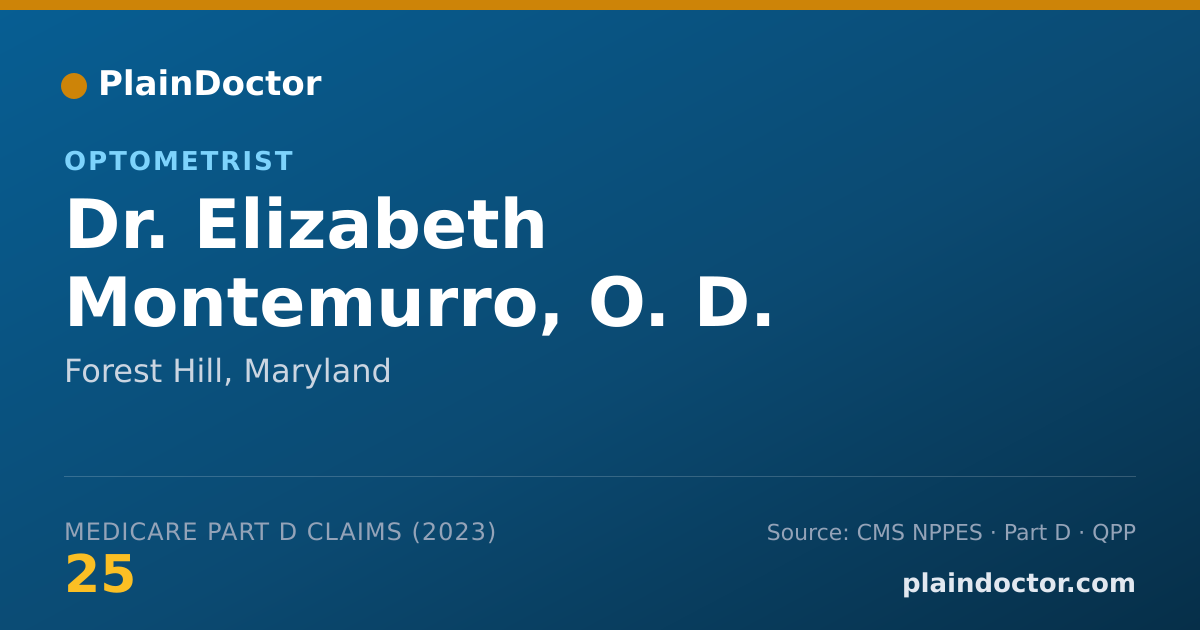 Shareable card for Elizabeth Montemurro, O. D. - Optometrist, Forest Hill, MD