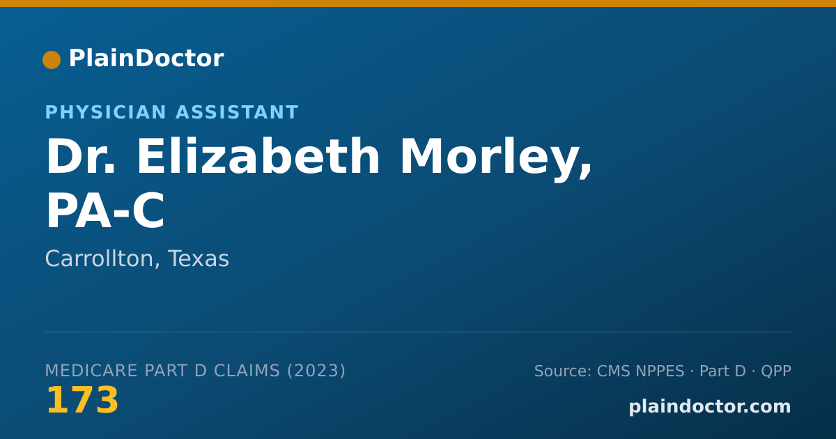 Shareable card for Elizabeth Morley, PA-C - Physician Assistant, Carrollton, TX