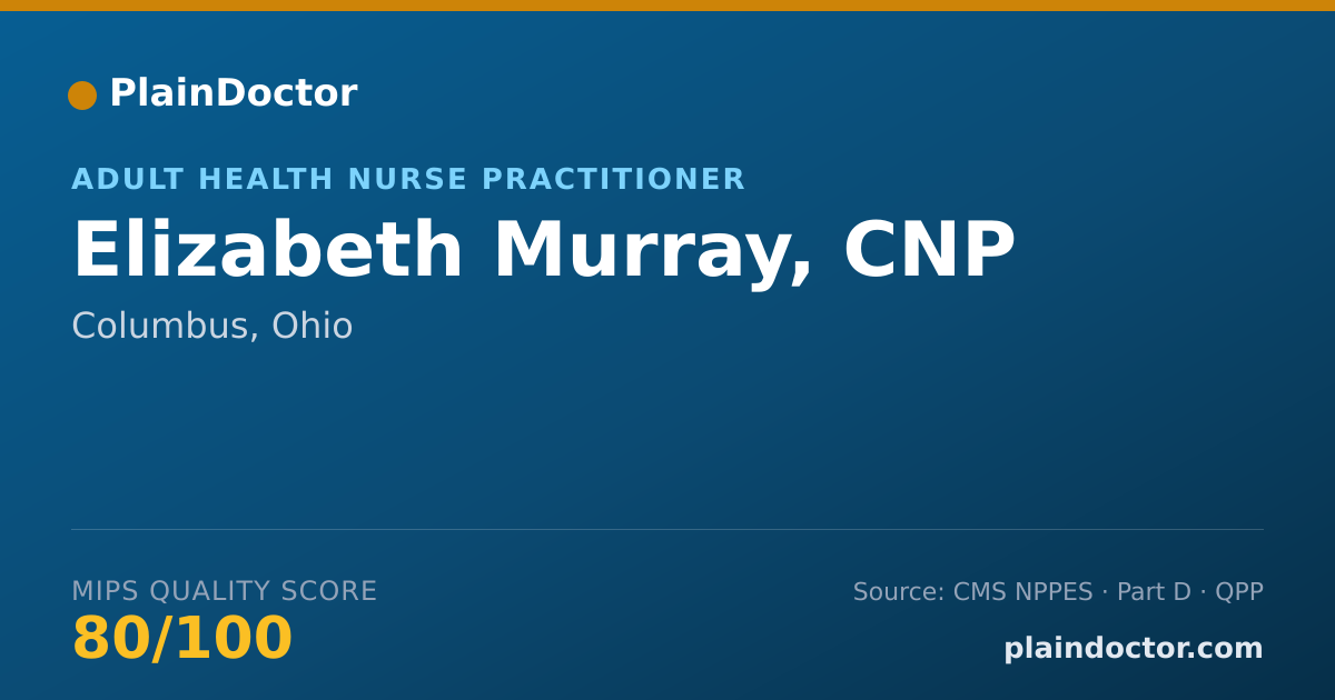 Shareable card for Elizabeth Murray, CNP - Adult Health Nurse Practitioner, Columbus, OH