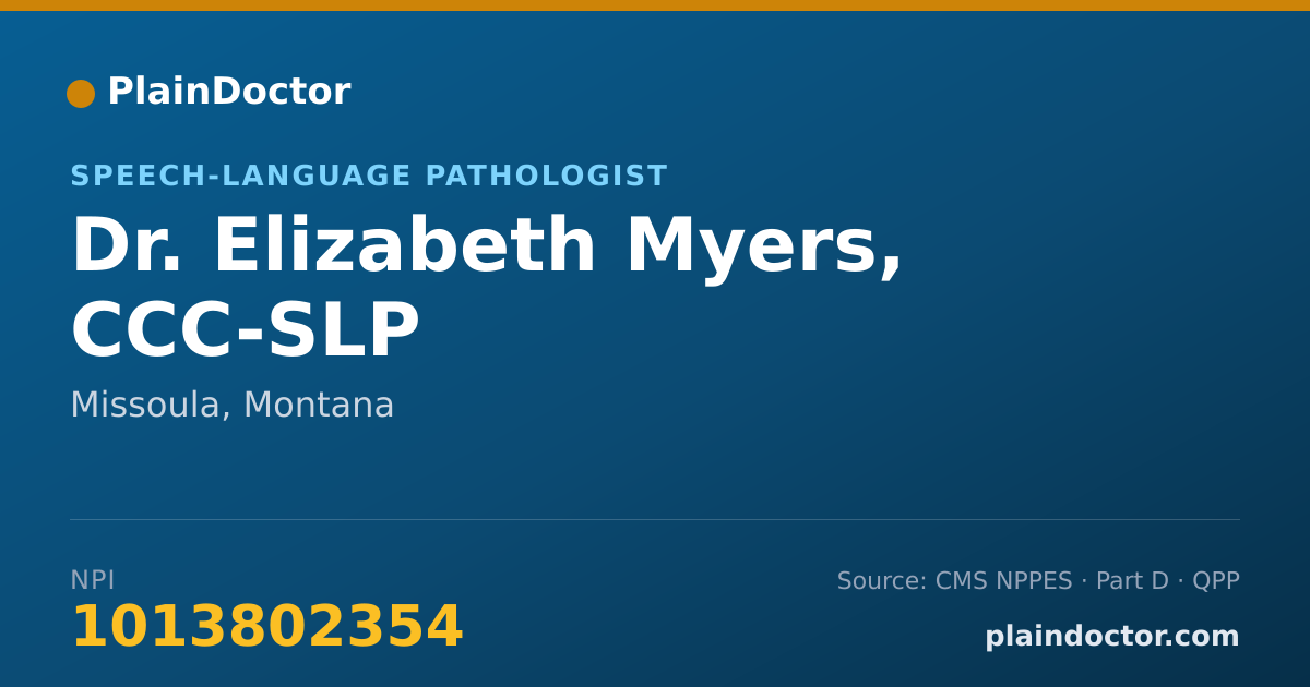 Shareable card for Elizabeth Myers, CCC-SLP - Speech-Language Pathologist, Missoula, MT