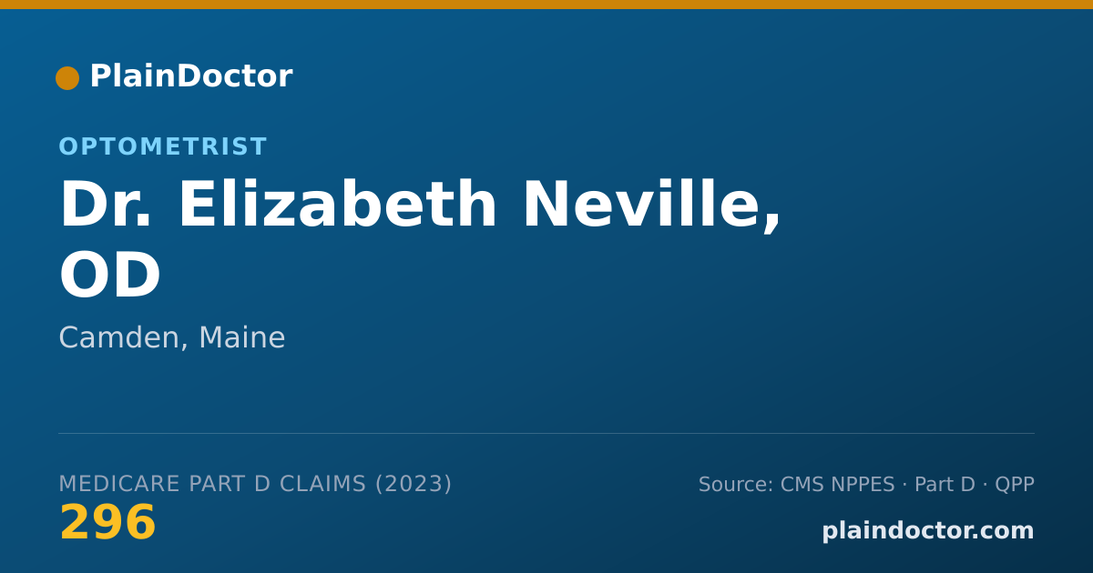 Shareable card for Elizabeth Neville, OD - Optometrist, Camden, ME