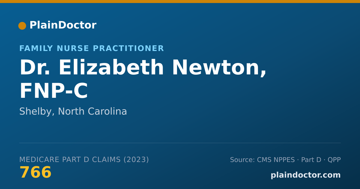 Shareable card for Elizabeth Newton, FNP-C - Family Nurse Practitioner, Shelby, NC