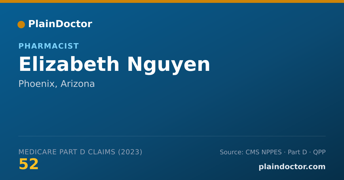 Shareable card for Elizabeth Nguyen - Pharmacist, Phoenix, AZ