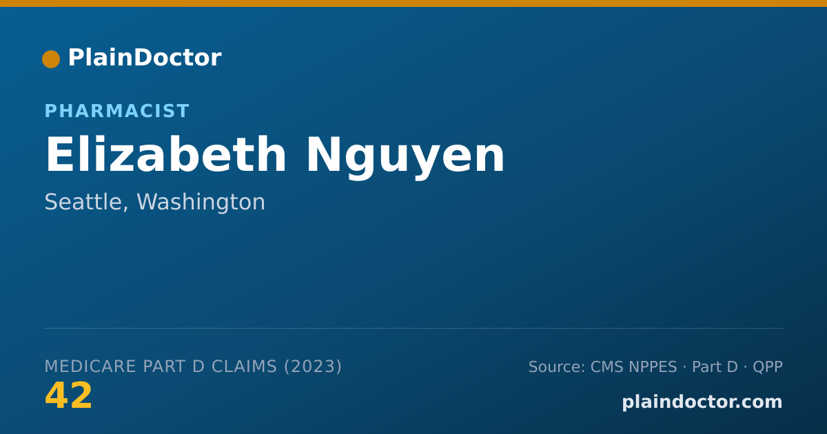 Shareable card for Elizabeth Nguyen - Pharmacist, Seattle, WA