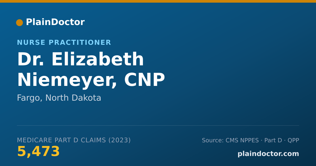 Shareable card for Elizabeth Niemeyer, CNP - Nurse Practitioner, Fargo, ND