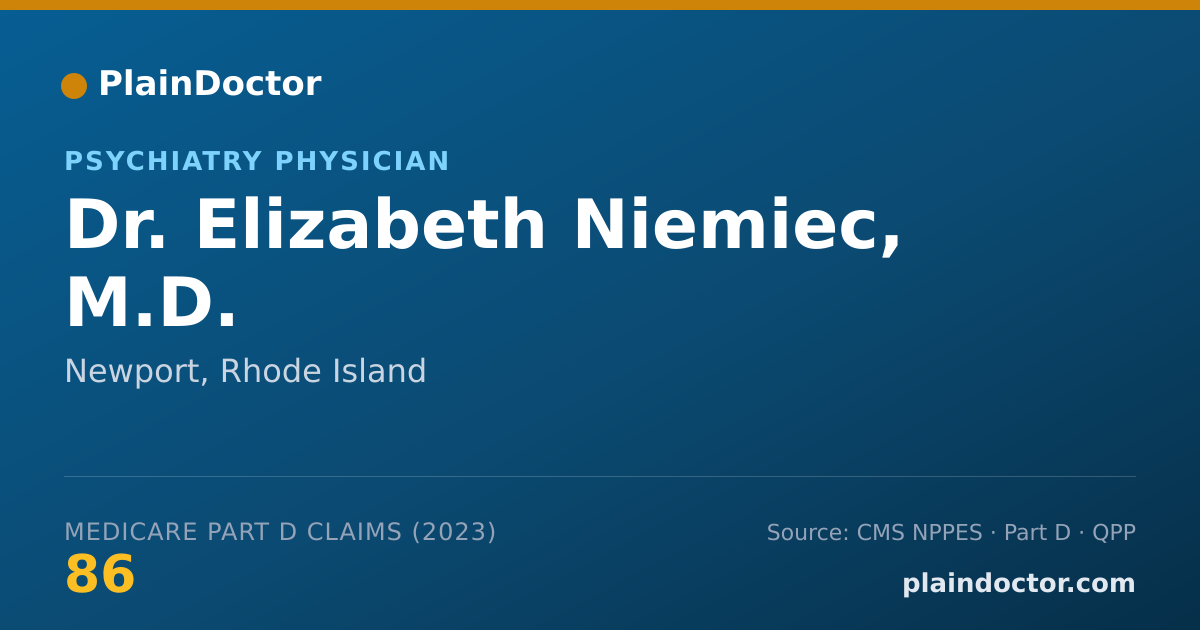 Shareable card for Elizabeth Niemiec, M.D. - Psychiatry Physician, Newport, RI