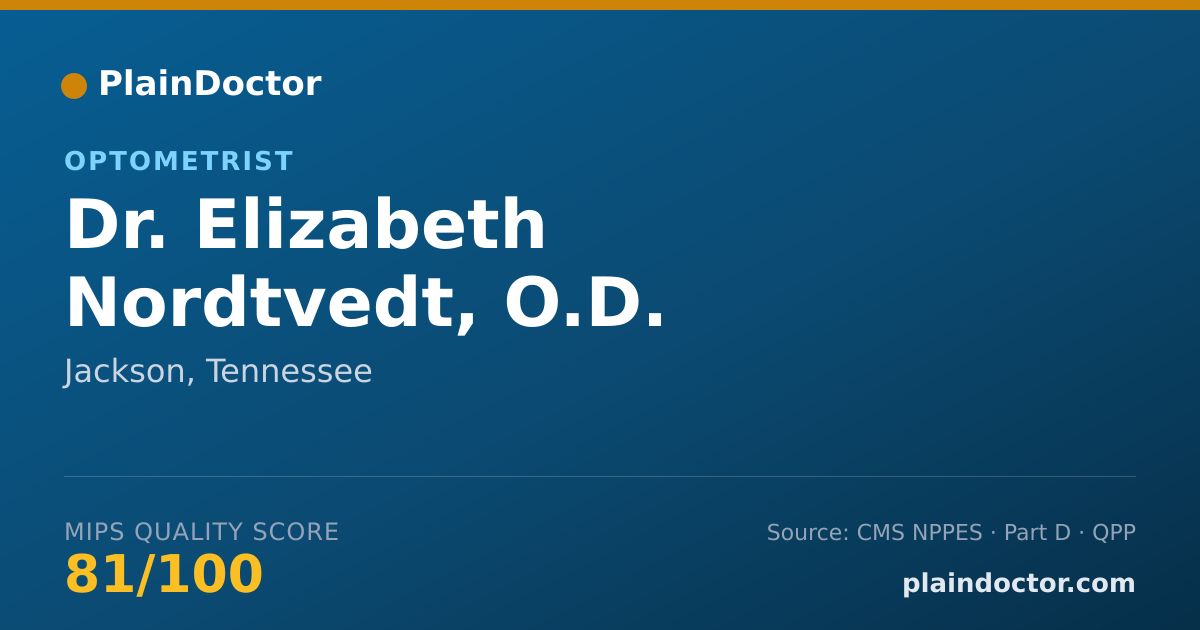 Shareable card for Elizabeth Nordtvedt, O.D. - Optometrist, Jackson, TN