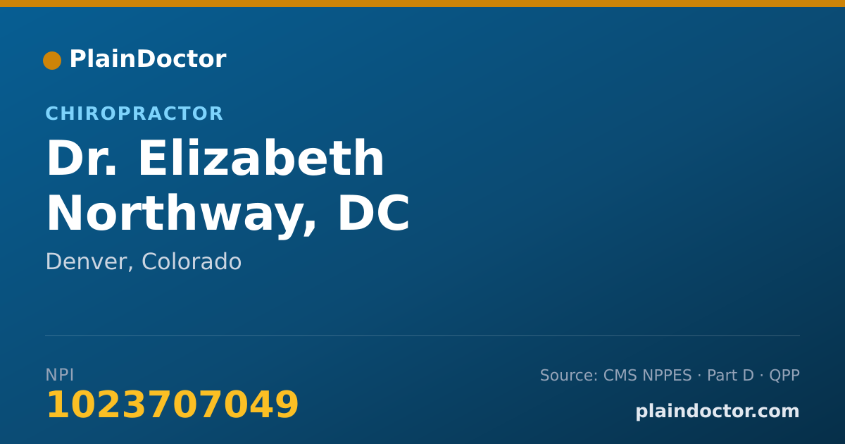 Shareable card for Elizabeth Northway, DC - Chiropractor, Denver, CO