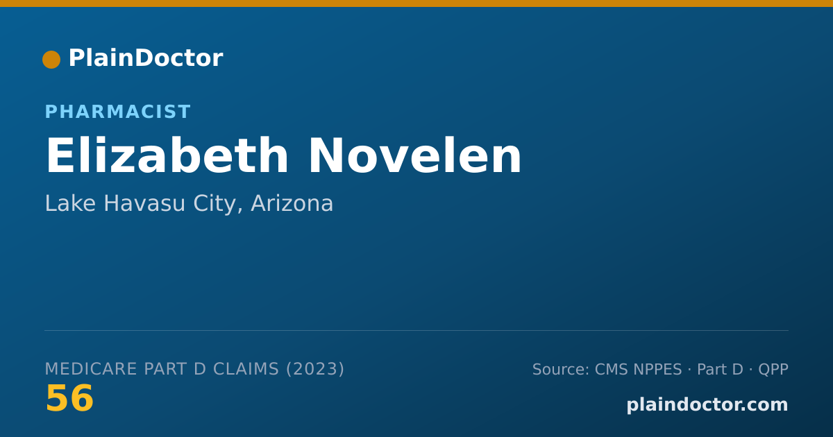 Shareable card for Elizabeth Novelen - Pharmacist, Lake Havasu City, AZ