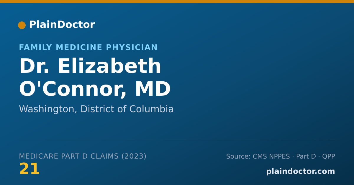 Shareable card for Elizabeth O'Connor, MD - Family Medicine Physician, Washington, DC