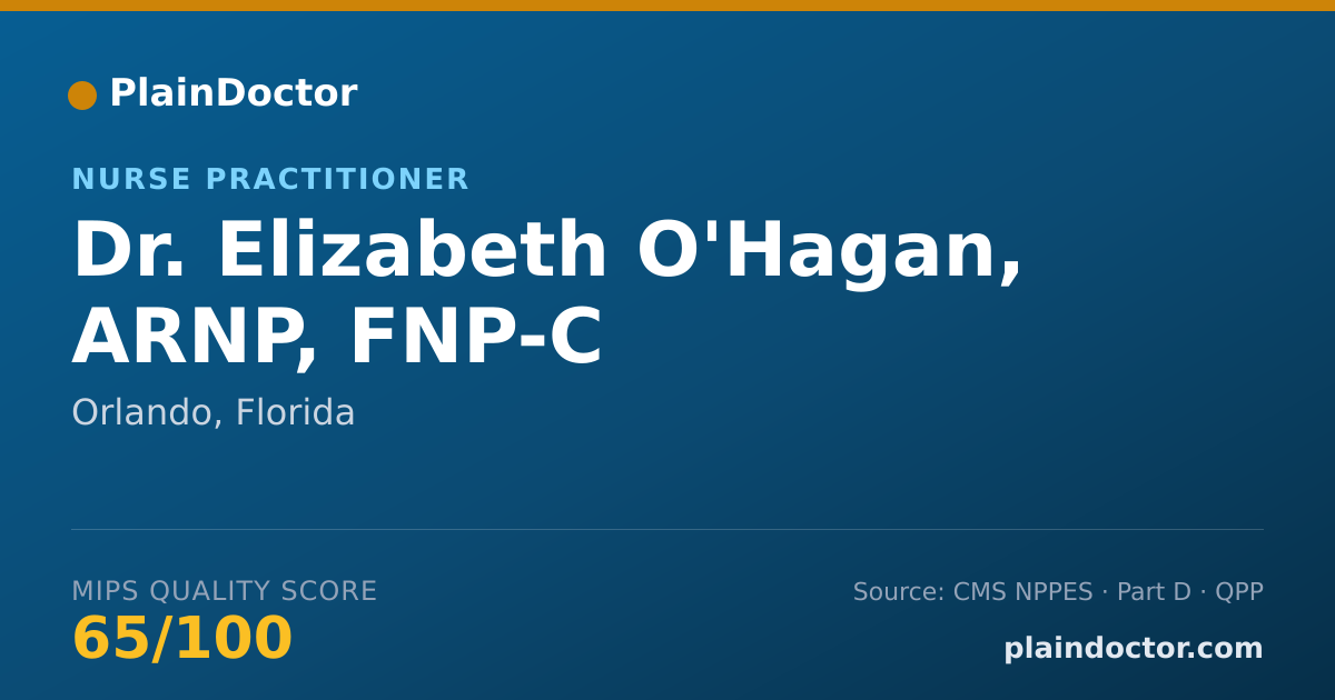 Shareable card for Elizabeth O'Hagan, ARNP, FNP-C - Nurse Practitioner, Orlando, FL