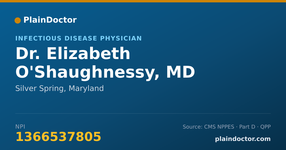 Shareable card for Elizabeth O'Shaughnessy, MD - Infectious Disease Physician, Silver Spring, MD