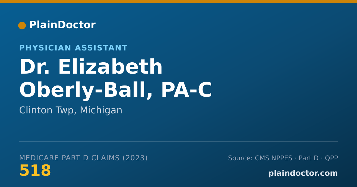 Shareable card for Elizabeth Oberly-Ball, PA-C - Physician Assistant, Clinton Twp, MI