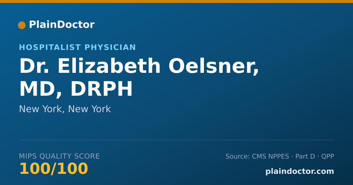 Shareable card for Elizabeth Oelsner, MD, DRPH - Hospitalist Physician, New York, NY