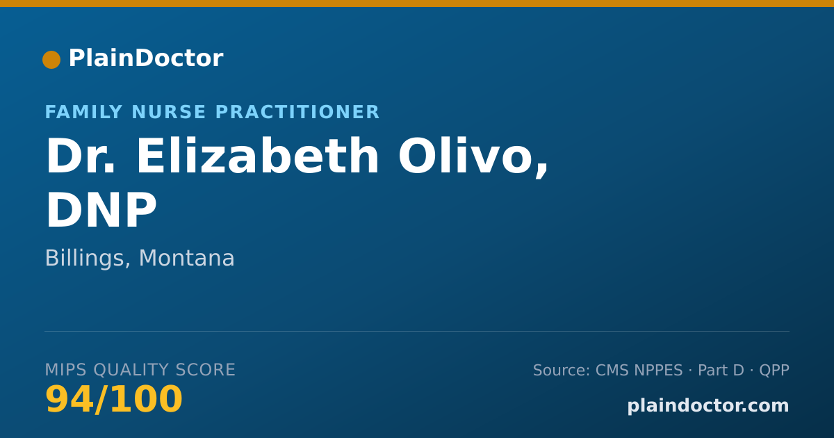 Shareable card for Elizabeth Olivo, DNP - Family Nurse Practitioner, Billings, MT