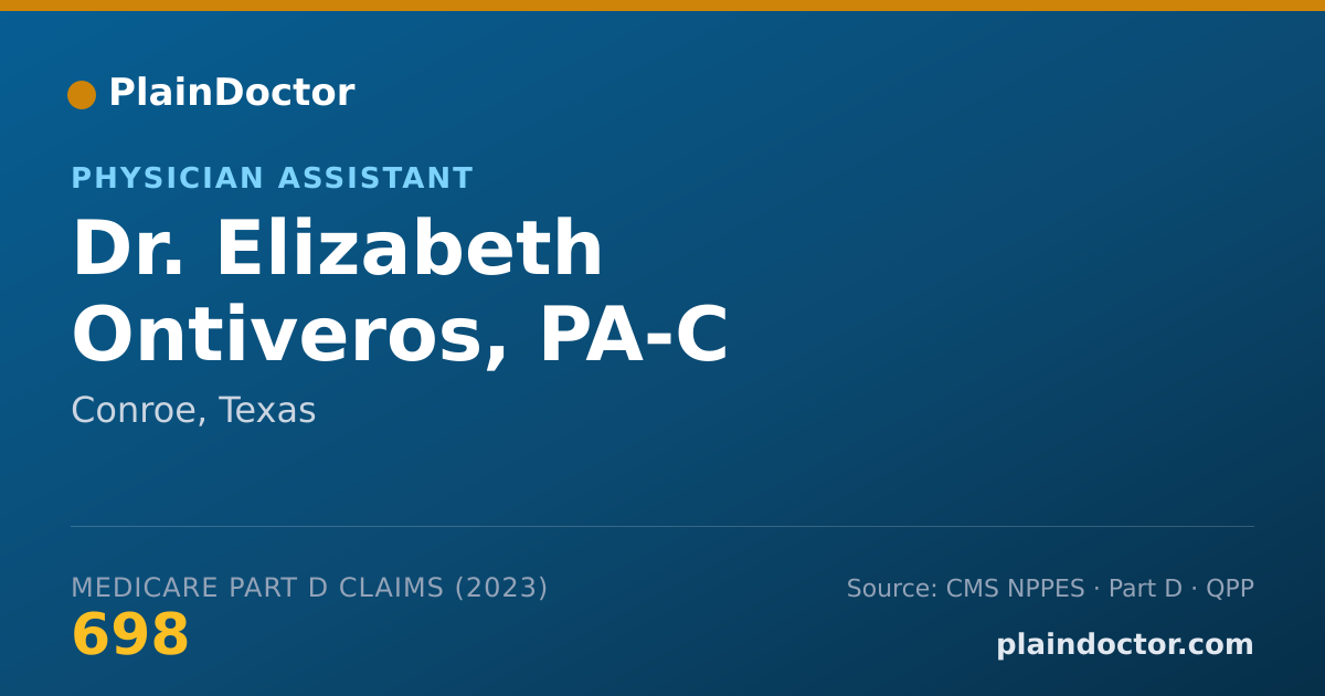 Shareable card for Elizabeth Ontiveros, PA-C - Physician Assistant, Conroe, TX