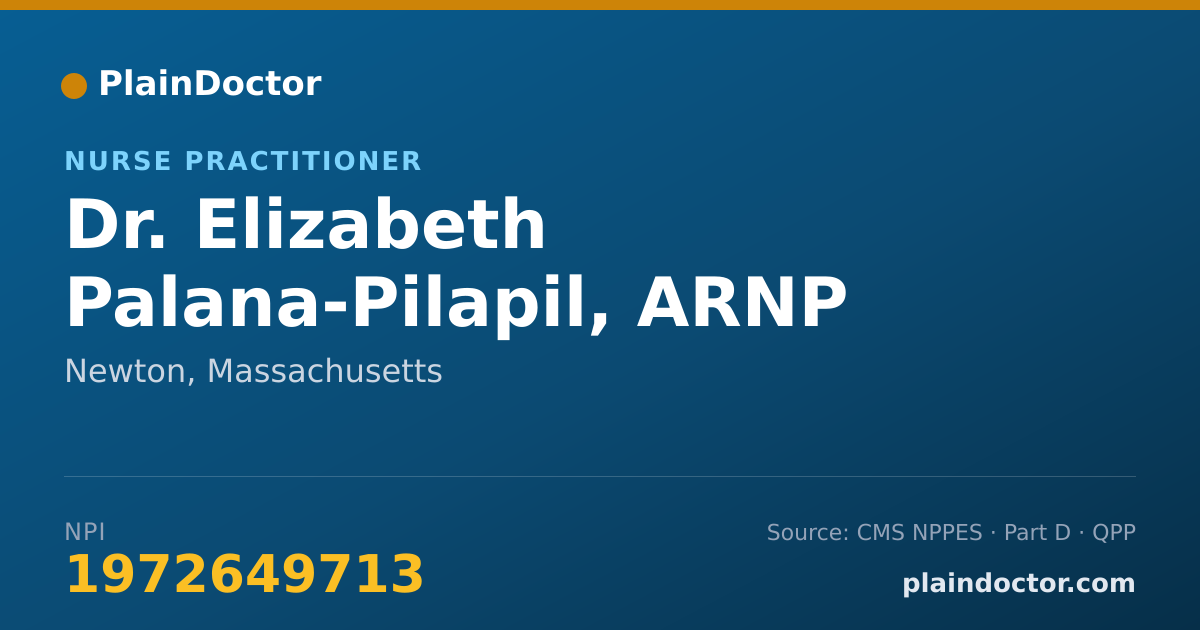 Shareable card for Elizabeth Palana-Pilapil, ARNP - Nurse Practitioner, Newton, MA
