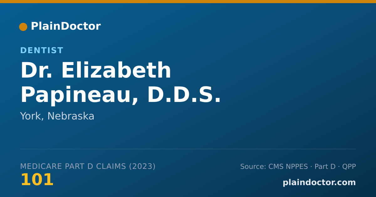Shareable card for Elizabeth Papineau, D.D.S. - Dentist, York, NE