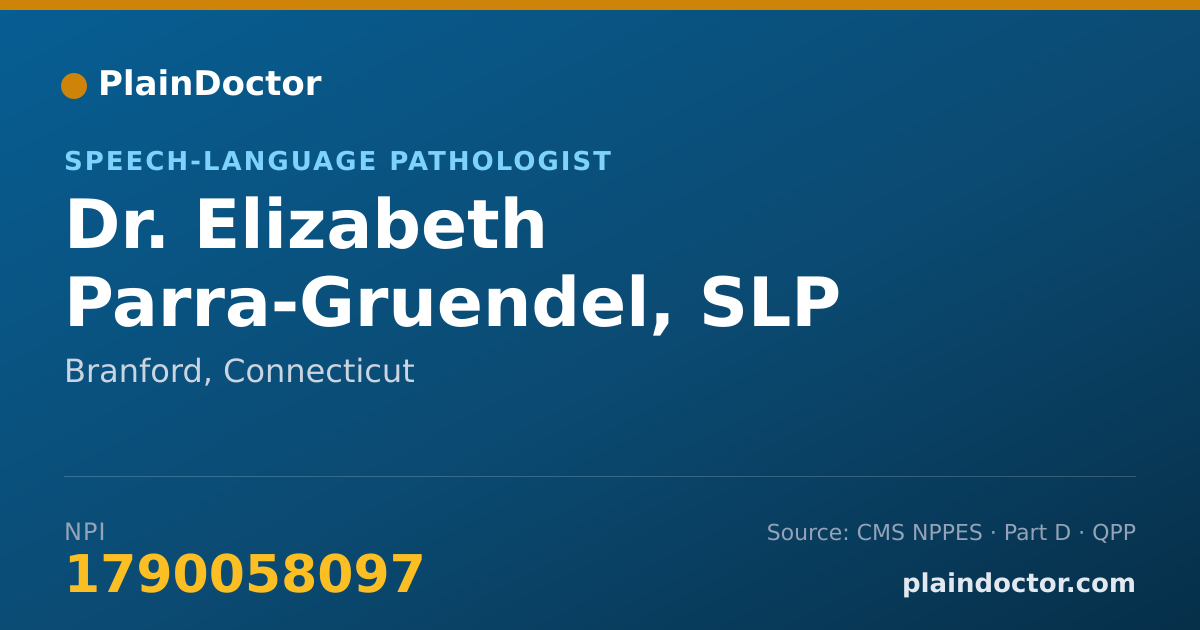 Shareable card for Elizabeth Parra-Gruendel, SLP - Speech-Language Pathologist, Branford, CT