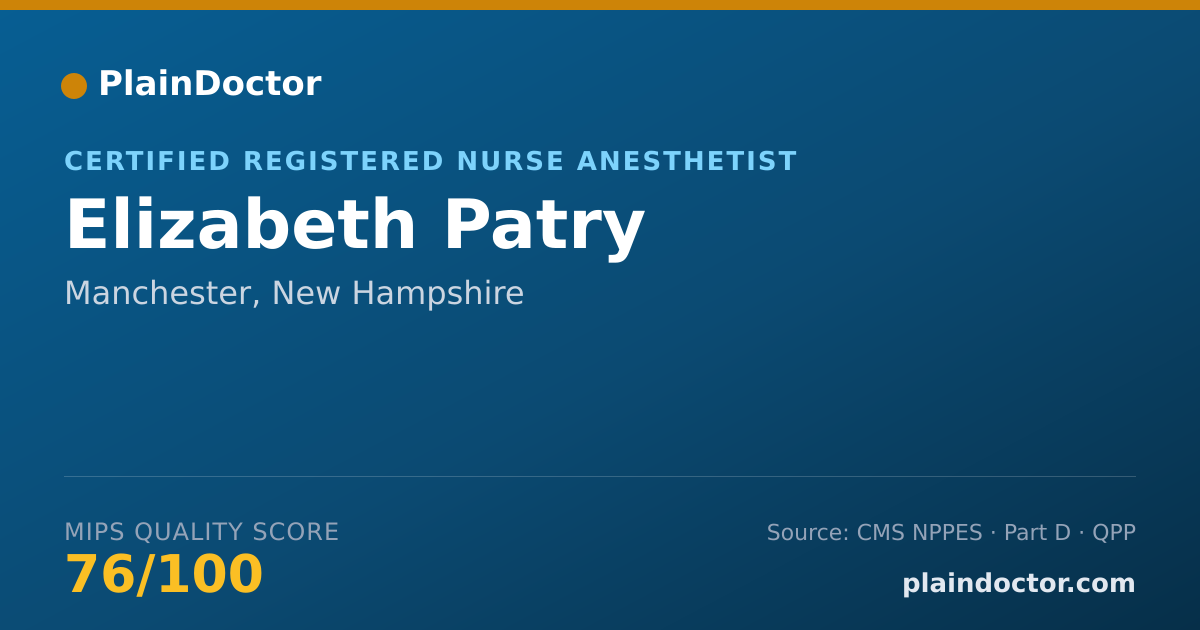 Shareable card for Elizabeth Patry - Certified Registered Nurse Anesthetist, Manchester, NH