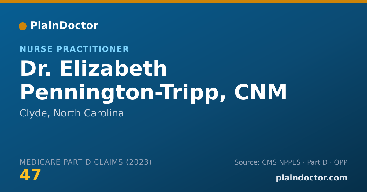 Shareable card for Elizabeth Pennington-Tripp, CNM - Nurse Practitioner, Clyde, NC