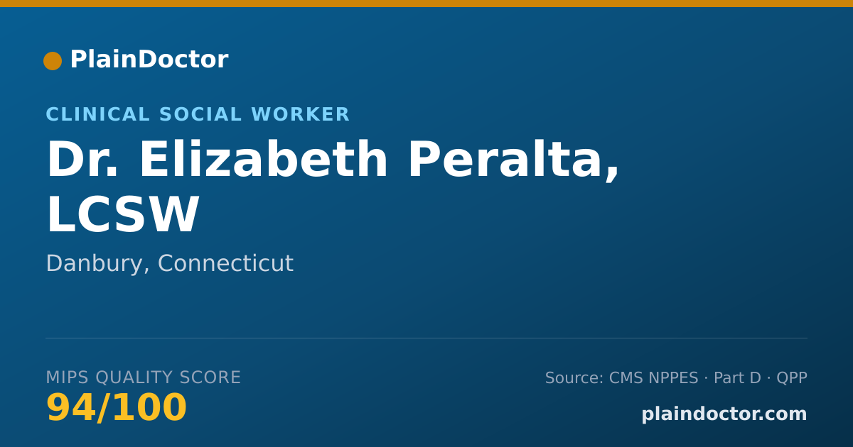 Shareable card for Elizabeth Peralta, LCSW - Clinical Social Worker, Danbury, CT
