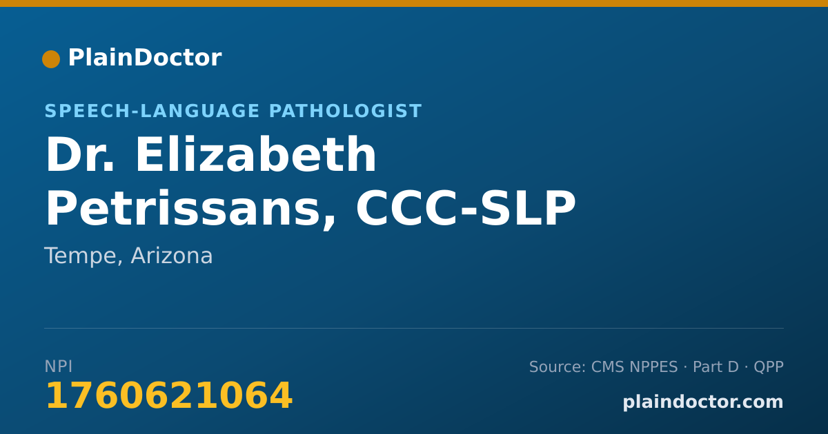 Shareable card for Elizabeth Petrissans, CCC-SLP - Speech-Language Pathologist, Tempe, AZ