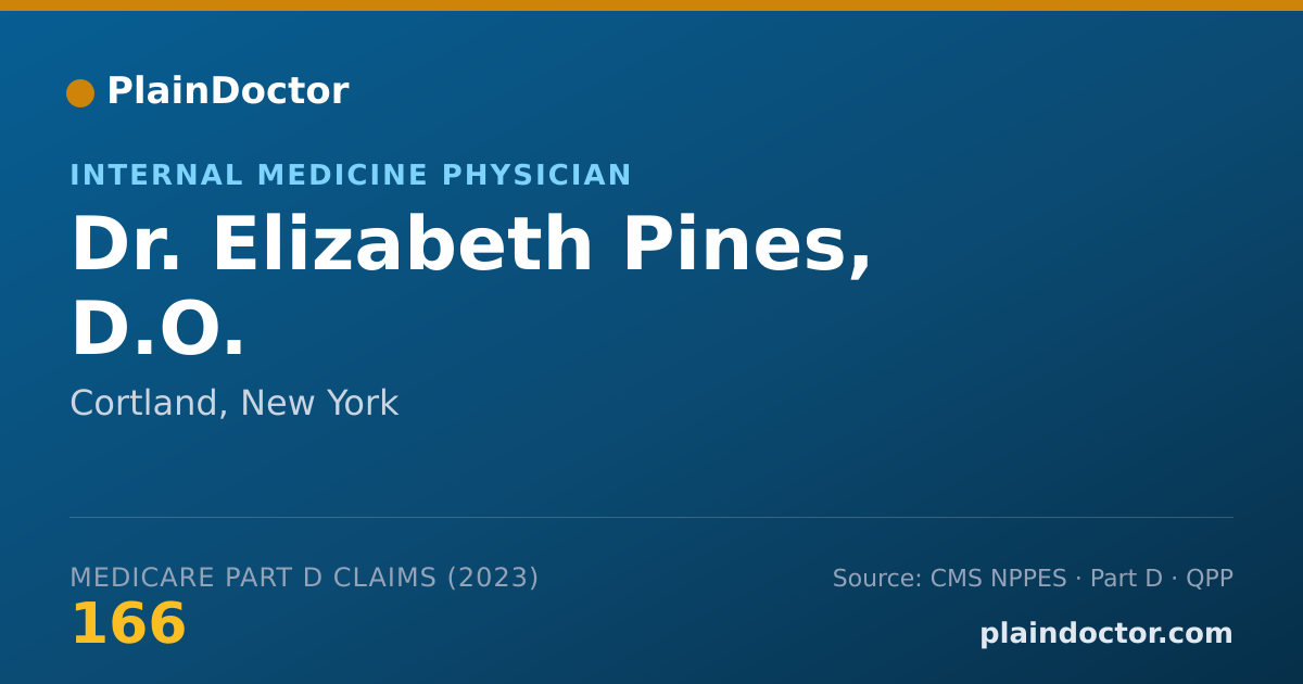 Shareable card for Elizabeth Pines, D.O. - Internal Medicine Physician, Cortland, NY