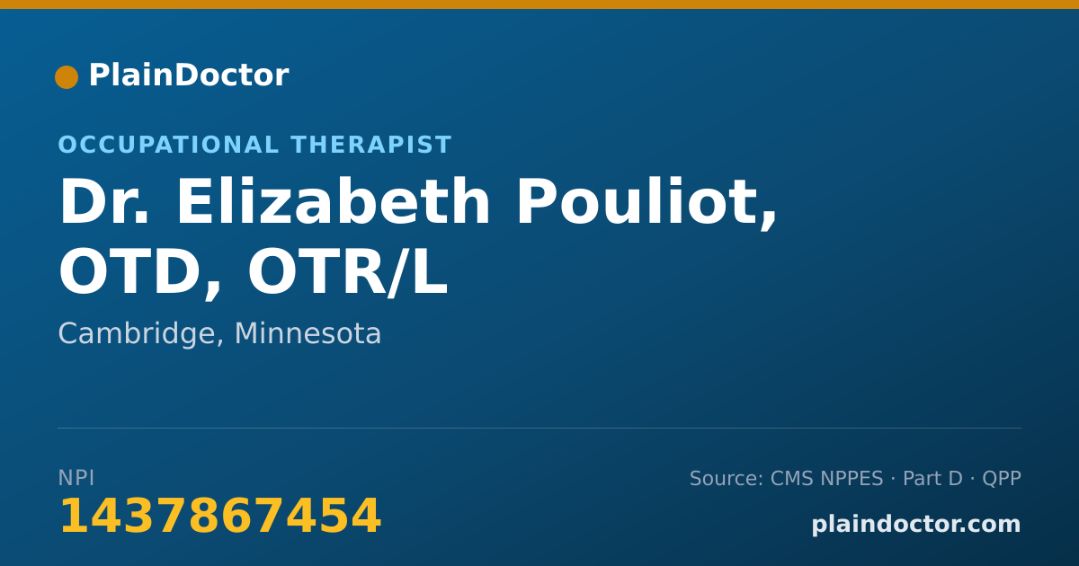 Shareable card for Elizabeth Pouliot, OTD, OTR/L - Occupational Therapist, Cambridge, MN